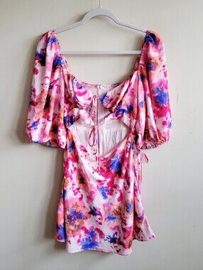 Sweet Pot‎ The Label Water Color Cutout Mini Dress